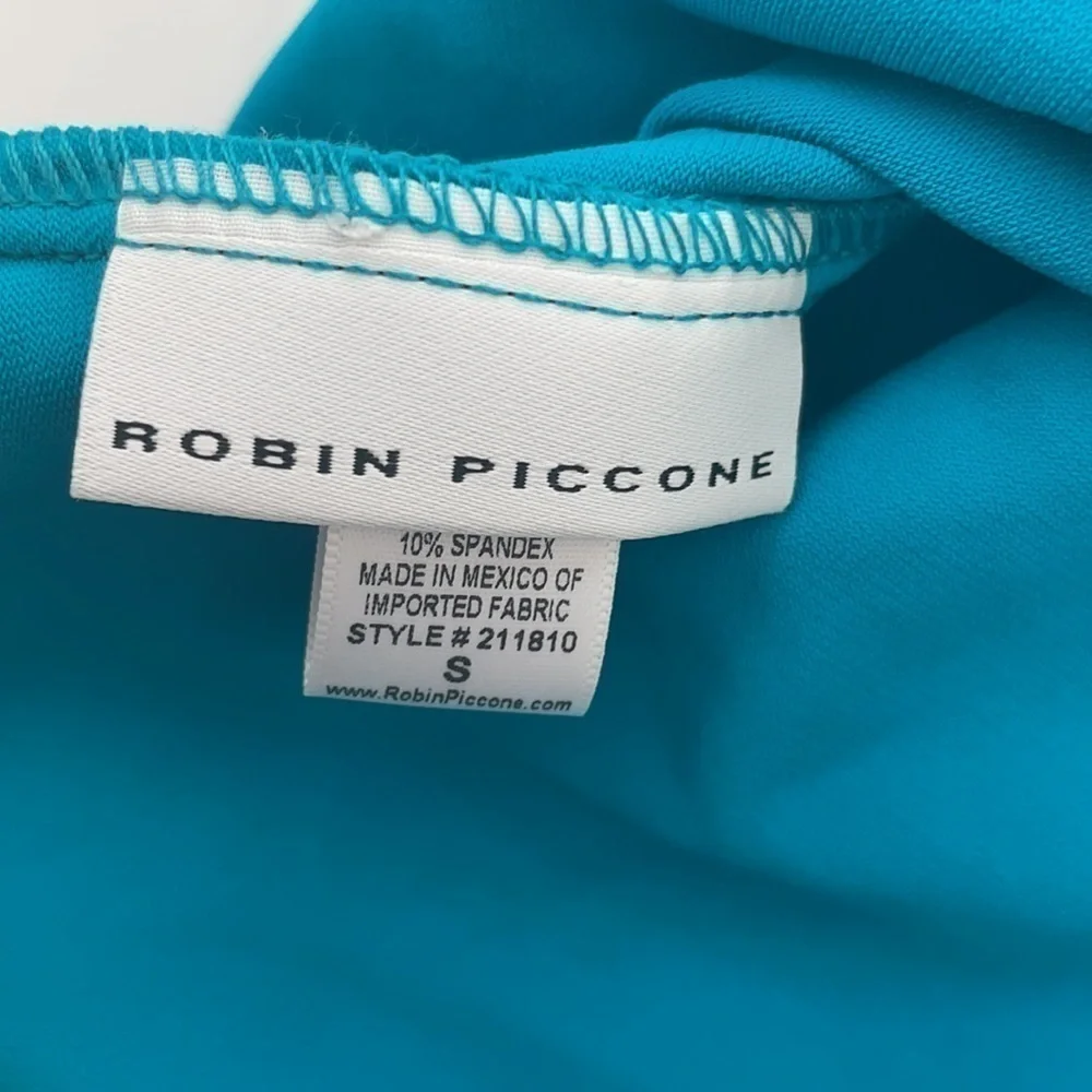Robin Piccone Aqua blue Olivia Tankini swim top S NWOT